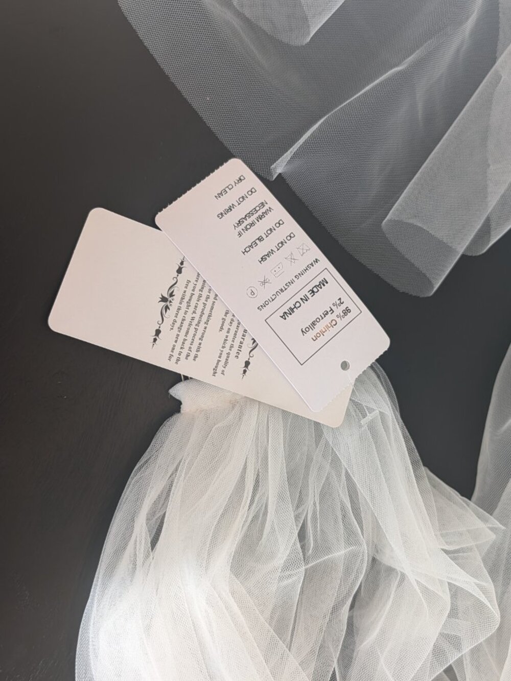 NWT Ivory Tulle Cathedral Bridal Veil 118"x59" - Picture 4 of 4
